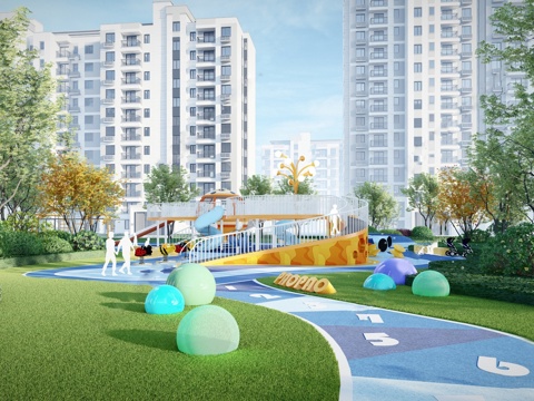 儿童游乐园设施su模型