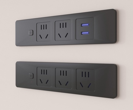 现代开关插座su模型