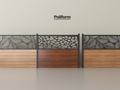  现代隔断 围墙 围栏3d模型 