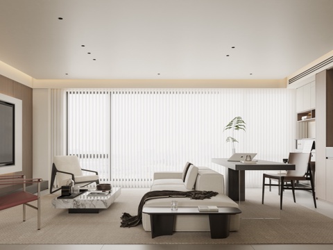 现代客厅su模型