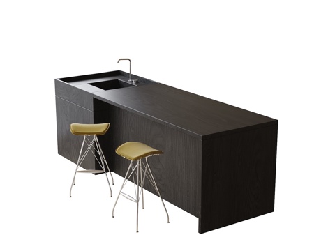 现代吧台吧椅su模型