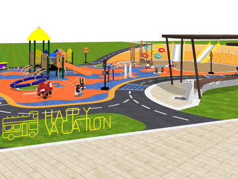 儿童游乐园设施su模型