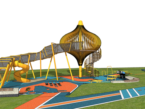 儿童游乐园设施su模型