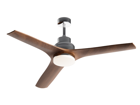 现代中古风吊扇 吊扇灯su模型