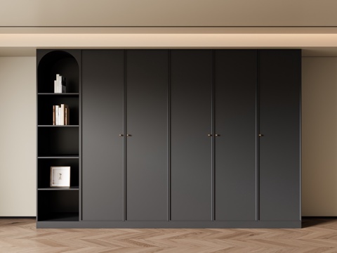  法式中古风衣柜3d模型 