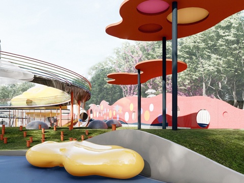 儿童游乐园设施su模型
