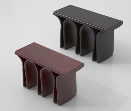 现代凳子 换鞋凳 实木凳子su模型