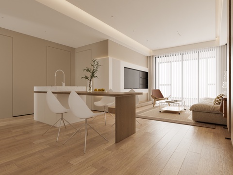 现代客厅su模型