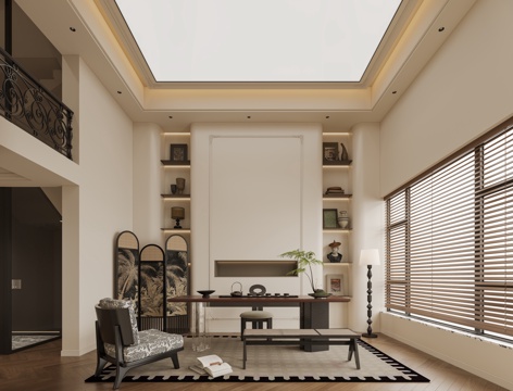 法式茶室su模型