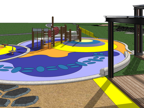 儿童游乐园设施su模型