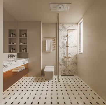 法式卫生间su模型