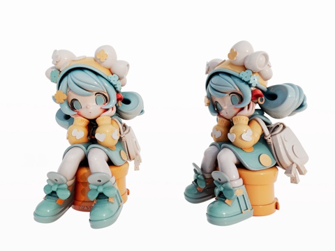  现代手办3d模型 