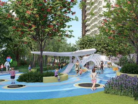 儿童游乐园设施su模型