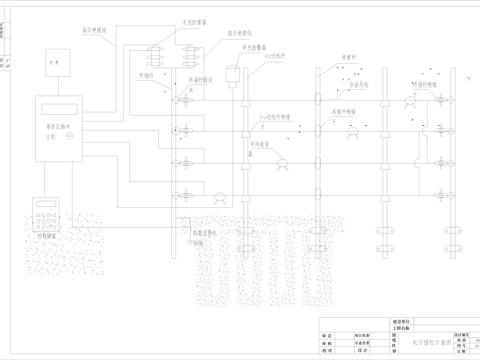 电子围栏cadcad施工图