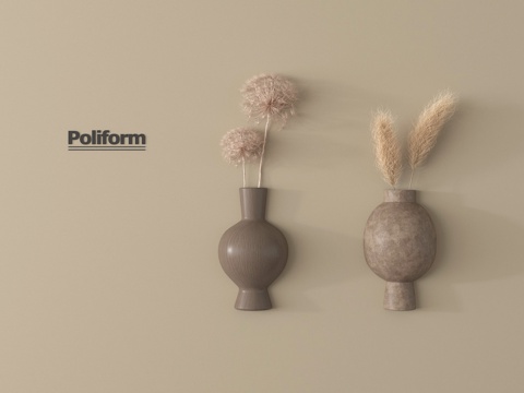 侘寂墙饰挂件  立体墙饰su模型