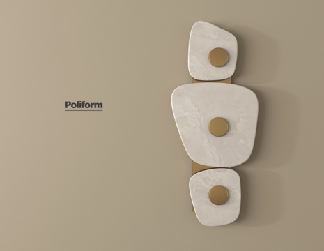 现代立体墙饰 墙饰挂件su模型