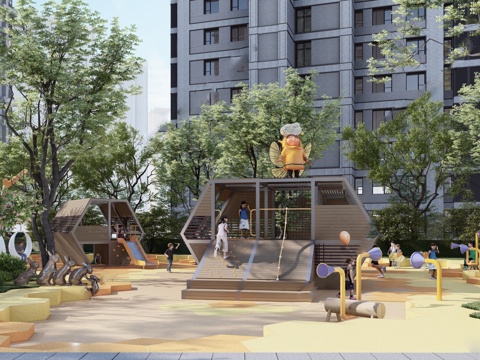 儿童游乐园设施su模型