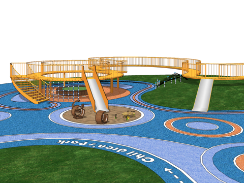 儿童游乐园设施su模型