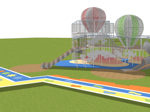 儿童游乐园设施su模型