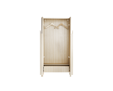  Coma 原木双开门衣柜3d模型 
