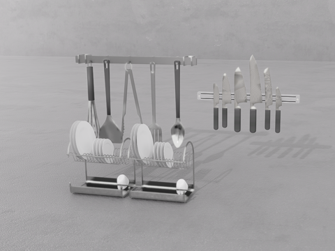 厨具组合su模型