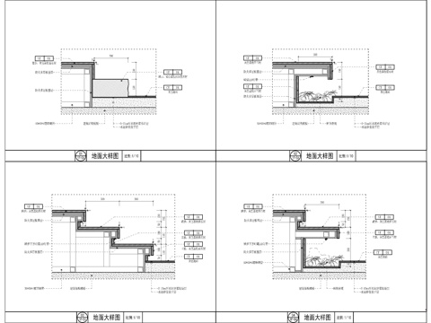 地台楼梯踏步大样图cad施工图