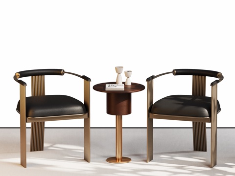 现代洽谈餐椅组合su模型