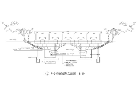 现代石桥cad施工图