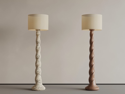 现代中古风落地灯su模型