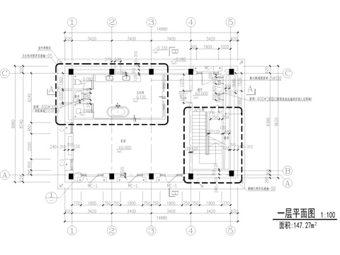 酒店建筑施工图cad施工图