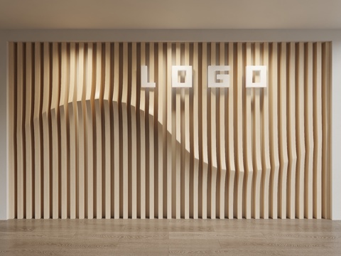 异形格栅背景墙 波纹格栅背景 沙发背景 格栅景墙 异形方通背su模型