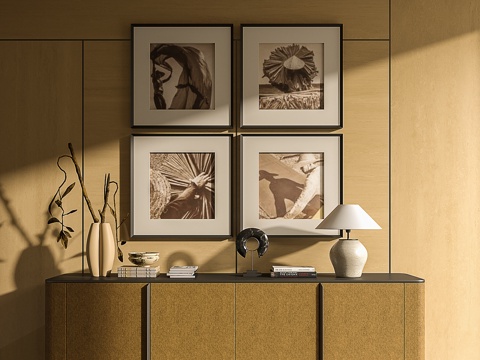 现代玄关柜 边柜 装饰柜su模型