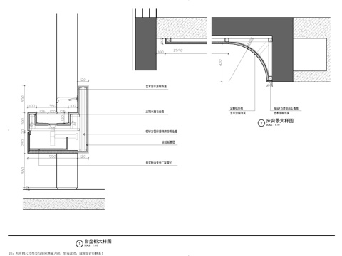 独立洗手台家居大样图cad施工图