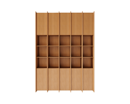  Coma 原木风书柜3d模型 