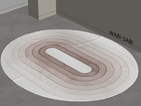 现代地毯 圆形地毯su模型