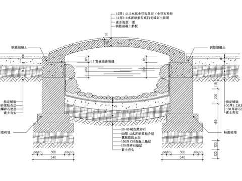 小拱桥施工图cad施工图