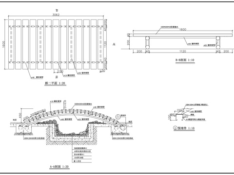 溪桥详图cad施工图