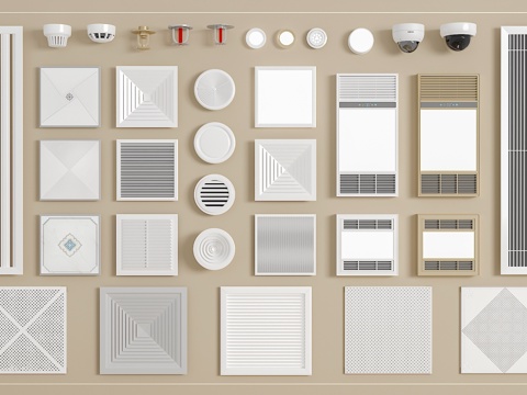 空调出风口  中央空调出风口su模型