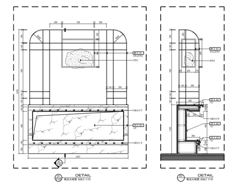 西餐吧台大样图cad施工图