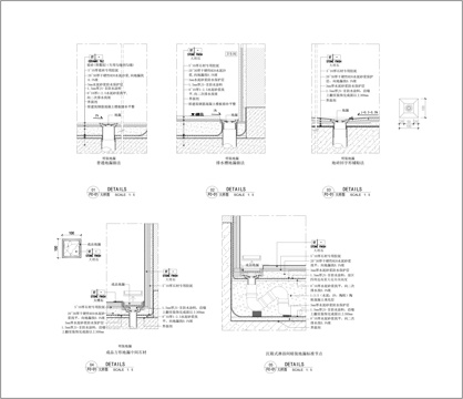 地漏安装工艺节点图cad施工图