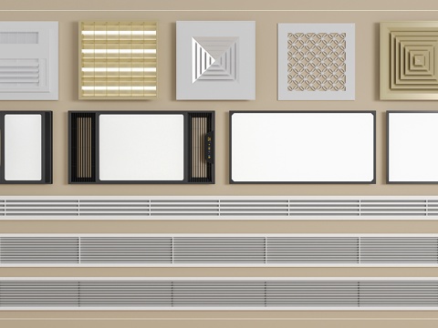 空调出风口  中央空调出风口su模型