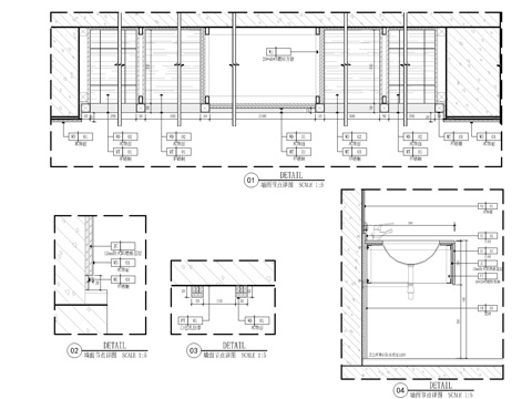 店铺柜体吧台大样图cad施工图