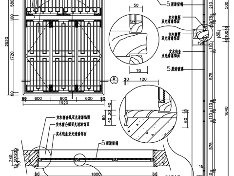 中式窗户大样cad施工图