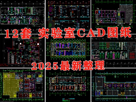 实验室 净化实验室 检测实验室 科研实验室 研发室cad施工图