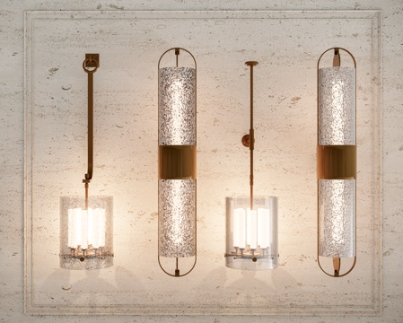 艺术壁灯su模型