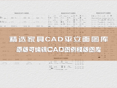 2026精选家具CAD平立面图库cad施工图