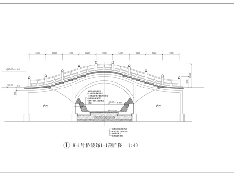 现代石供桥cad施工图