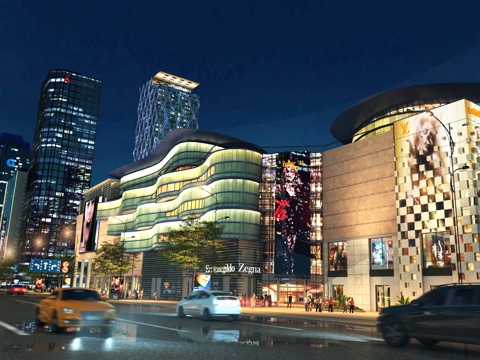  其它城市 街景 商业 商业中心 商业综合体 马路 CBD3d模型 