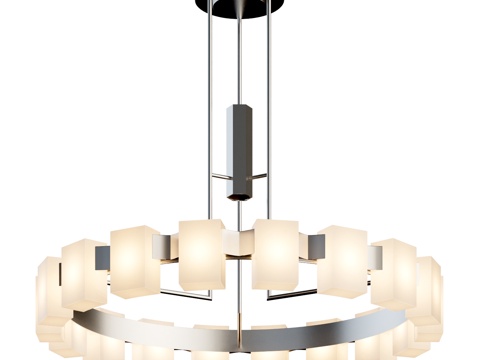 包豪斯吊灯 大吊灯 装饰吊灯 环形吊灯su模型