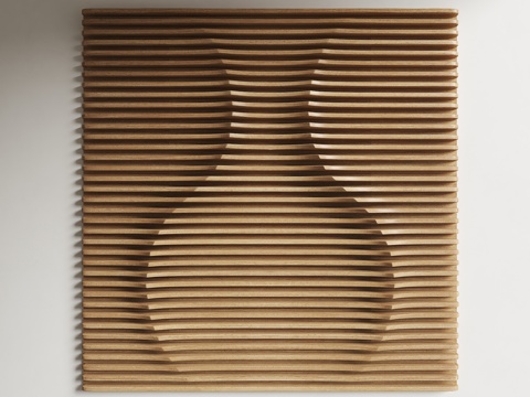 异形格栅装饰 波纹格栅挂件 异形装饰 格栅墙饰 格栅背景su模型